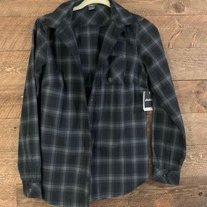 Eddie Bauer black & white button down/flannel.